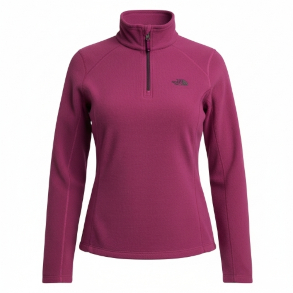 The North Face Magenta 1/4 Zip Light Fleece Pullover Size S Polartec Classic